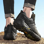 HIKEUP Rutschfeste Herren Wanderschuhe Atmungsaktive Outdoor Abriebfeste Spritzwassergeschützte Kletterschuhe Herren Sneaker Tourismus Bergschuhe
