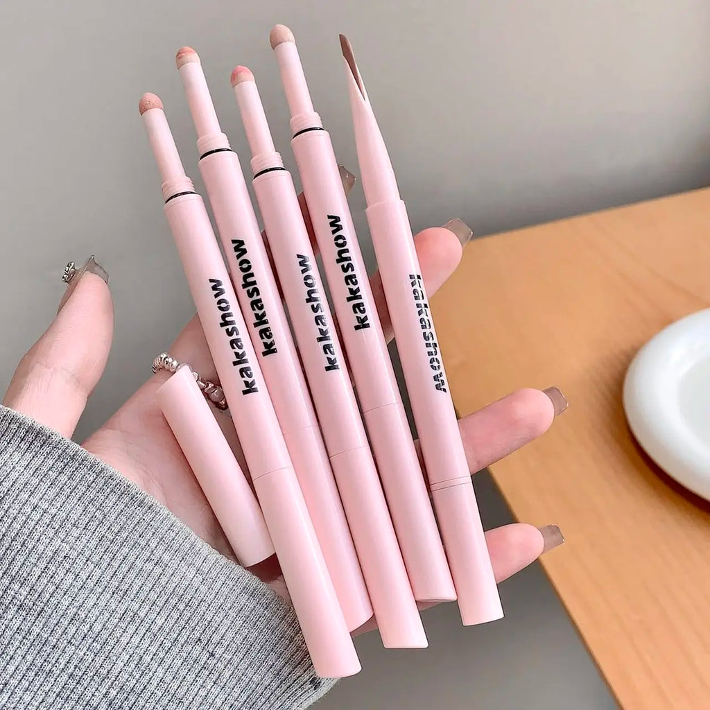 Doppelseitiger Lying Silkworm Eyeliner Pencil Diamond Glitter Matt Aegyosal Pen Aufhellende Creme-Lidschatten-Highlighter-Augen-Make-up