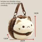 Süße Clutch Tasche Plüsch Rucksack Fellige Katzentasche Entzückende Kätzchen Handtasche für Frauen Kinder Cartoon 2025 Neue Kätzchen Handtasche