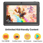 Neues 7-Zoll-Kinder-Tablet Android 13, 4GB RAM 64GB ROM, 1TB erweiterbar, WiFi, Bluetooth, 4000mAh Akku, Software mit Schutzhülle