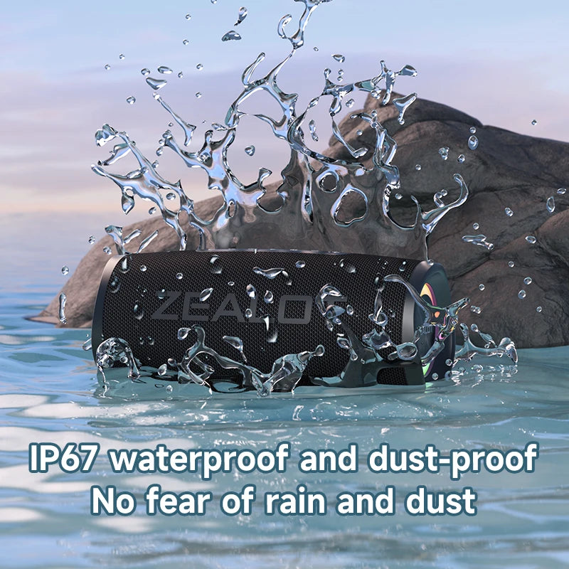 ZEALOT-S56 Bluetooth Lautsprecher 40W Ausgangsleistung Bluetooth Lautsprecher mit ausgezeichneter Bassleistung IPX6 wasserdichter Camping-Lautsprecher