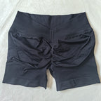 Damen Scrunch Shorts nahtlos V-Rücken Scrunch Booty Shorts Fitness Workout Laufen Yoga Gym Shorts