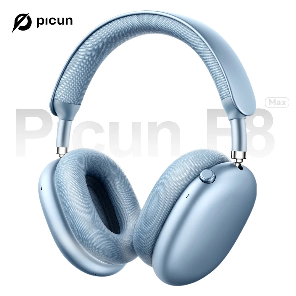 Picun F8MAX ANC Kabellose Kopfhörer 59dB Hybrid Active Noise Cancelling Spatial Audio Earphone Bluetooth 6.0 Over-Ear Headset 180H