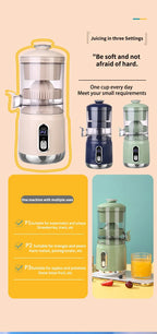 Elektrische Orangenpresse Tragbarer Zitrusentsafter Fruchtsaftpresse Fruchtfleischabscheider Entsafter USB-Ladefunktion 600 ml Smoothie-Mixer