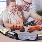 Klassische Eisenbahn Güterzug Spielzeug Elektrische Eisenbahn Schienenset mit Licht Schienen Modell Spielzeug für Kinder Geschenk Kinder Erwachsenen Spielzeug