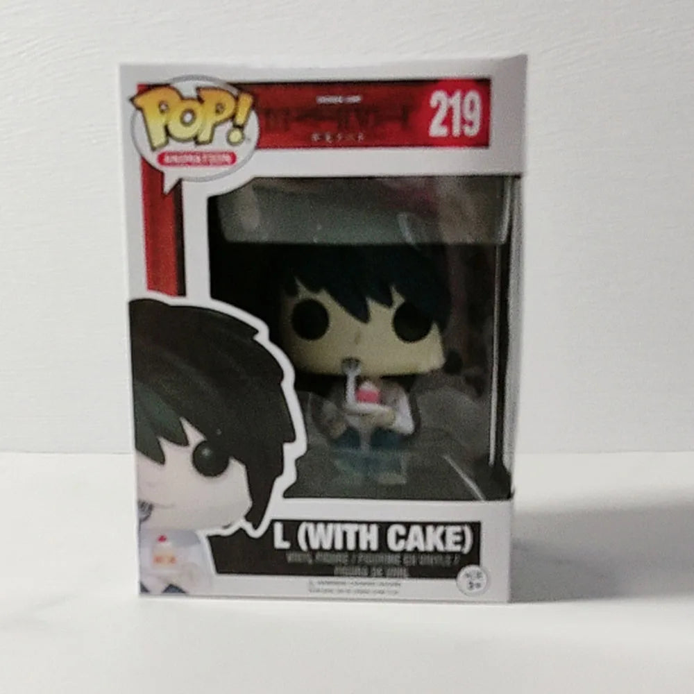Animation Death Note Funkos L (mit Kuchen) #219 Pops Actionfiguren Spielzeugsammlung Puppen Geschenke für Kinder