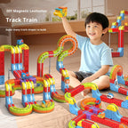 Magnetisches Bullet Train Set für Kinder mit elektrischer Lokomotive, DIY-Gleisbausteinen, pädagogischem MINT-Bauspielzeug, Geburtstagsgeschenk