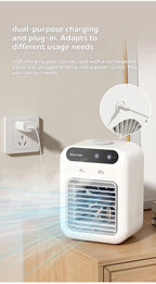 Kabelloser Klimaanlagen-Mini-Ventilator, tragbarer Luftkühler, 500 ml Eiswassersprühbefeuchter für den Heimgebrauch, Klimaanlagen-Nebelventilator, USB
