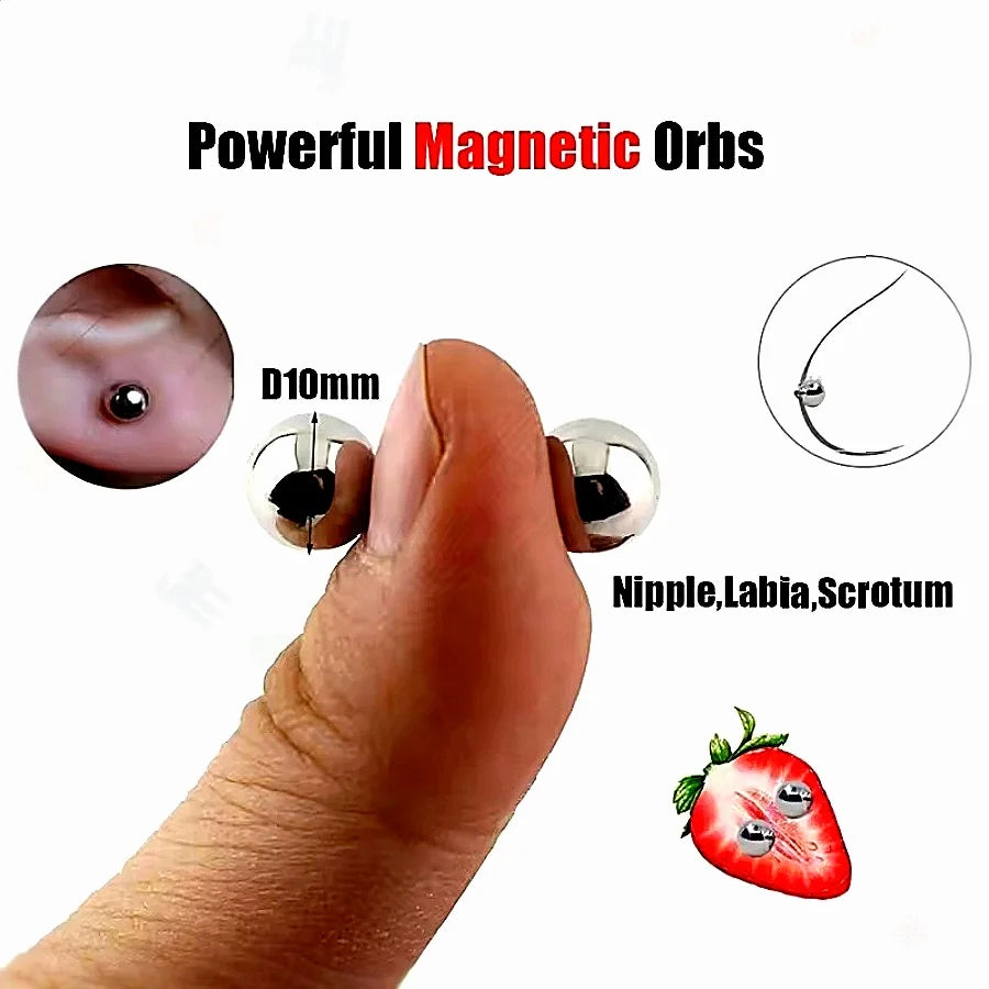 Extrem leistungsstarke magnetische Kugeln, Nippelklemmen, BDSM-Bondage-Stimulator für Klitoris, Schamlippen, Brustwarzen, kreative Fidget-Magnete, Sexspielzeug für Erwachsene