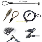 K0EA Laptop-Diebstahlsicherung Notebook/Laptop Kabelschloss Hardware-Sicherheitskabelschloss für 6x2,5mm Loch Laptops und andere Geräte