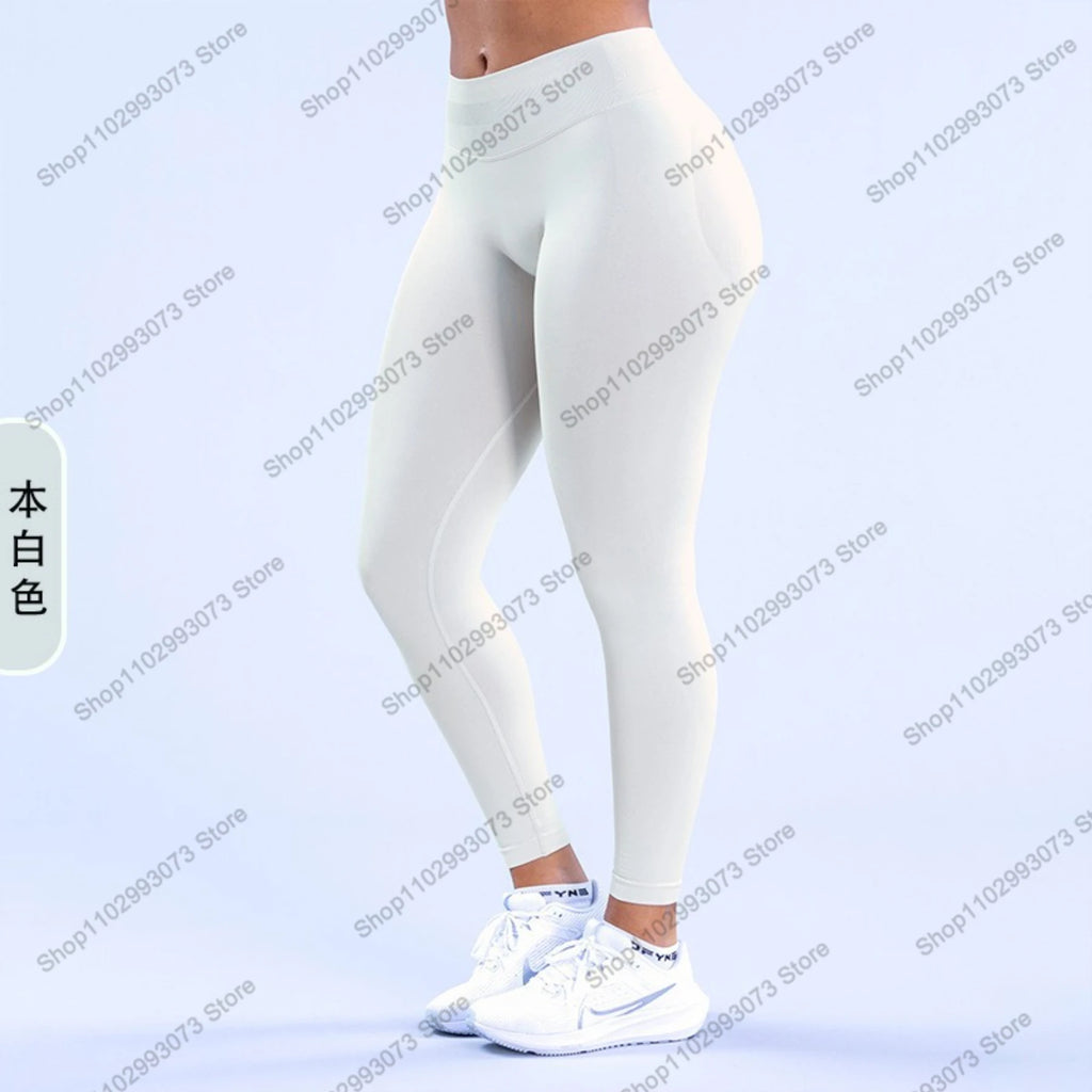 Damen High Waist Nahtlose Yoga Leggings Bauchkontrolle Po-Lifting Workout Hose Weiche Athletic Leggings für Fitnessstudio Fitness Laufen