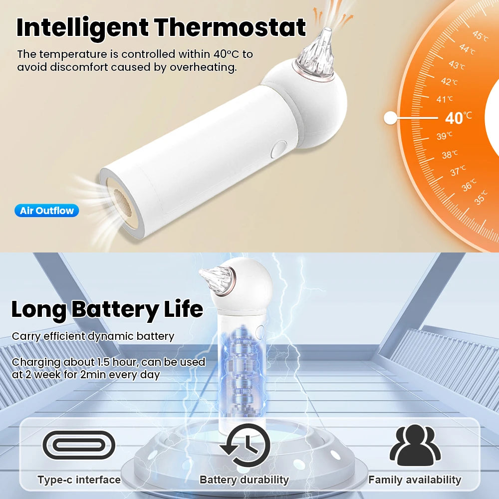 Intelligenter Ohr-Trockner mit konstanter Temperatur, geräuscharmes Ohrenpflegegerät, verhindert Bakterienwachstum, beugt Gehörgangsentzündungen vor