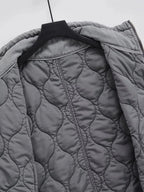Herbst Winter Damen Stehkragen Leichte Ärmellose Baumwollweste Damen Taschendekoration Tanktop