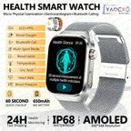 2026 Neue Pflegegrad-Harnsäure-Blutfettwerte Smartwatch Herren EKG+PPG Blutdruck Herzfrequenz Bluetooth Anruf Gesundheits-Smartwatch