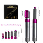 Multi Functional 5-In-1 Hair Dryer Hot Air Comb Curling Iron Dyso Air Bag Hairdresser Styling Tool Straightener Festival Gift