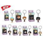 Funko POP Schlüsselanhänger Spielzeug Herren Team Cartoon V JUNG KOOK JIMIN Jin V J-HOPE Pocket Pop Schlüsselanhänger Vinyl Action Figur Sammlung Spielzeug