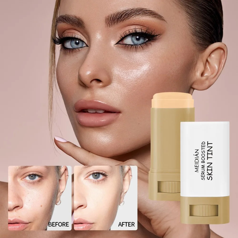 Bronze Foundation Stick Serum-verstärkte Hauttönung Seidige Textur Feuchtigkeitsspendende Deckkraft Concealer Base Ebenmäßiger Hautton Make-up