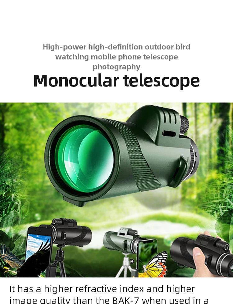 Tragbares Zoom HD 5000M Teleskop Faltbares Fernrohr Mini Leistungsstarkes Teleskop für Jagd Sport Outdoor Camping Reisen