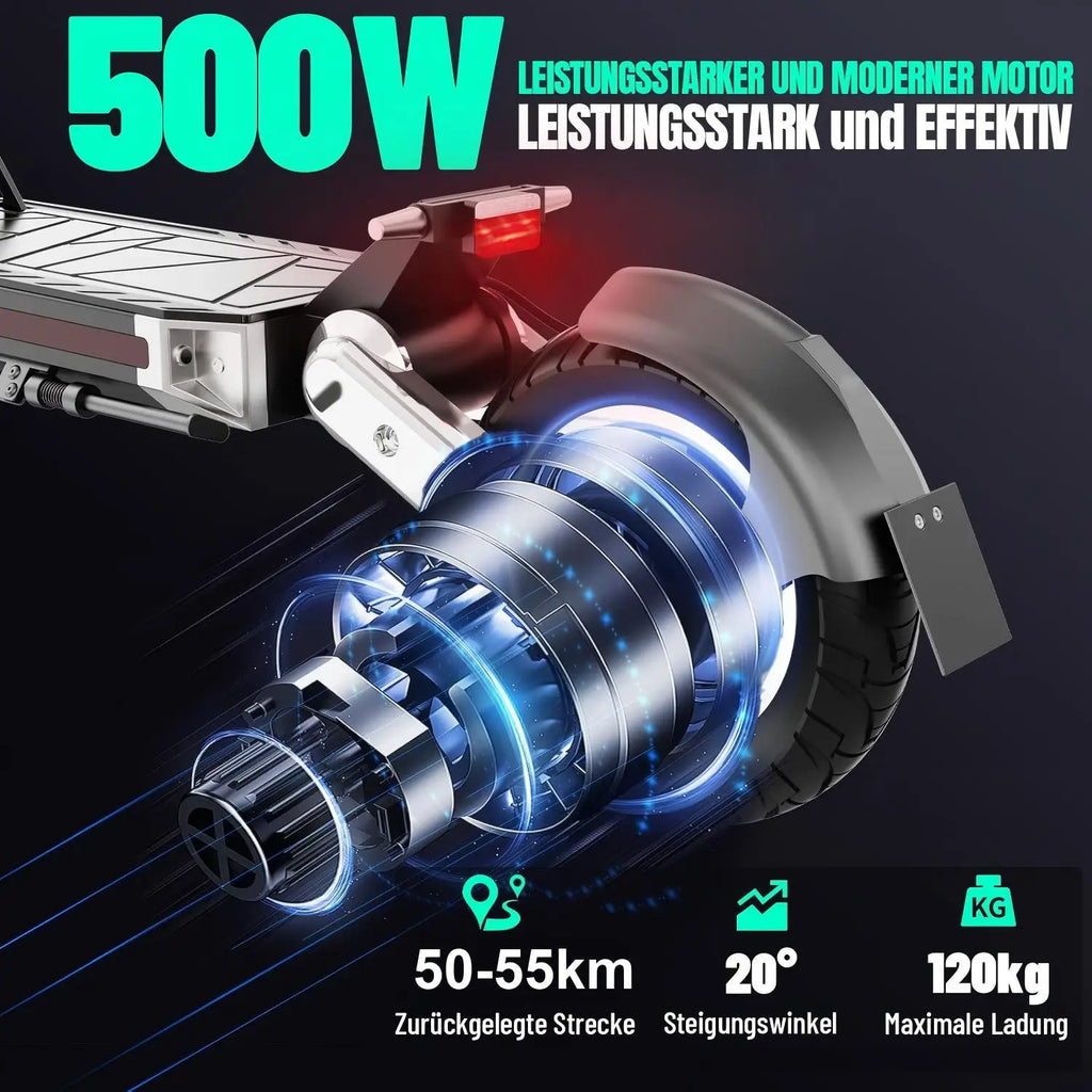 TODIMART G2 ABE E-Scooter, 48V 13Ah, 500W, 40-45km Reichweite, 20km/h, Doppelte Stoßdämpfer, Doppelte Scheibenbremsen, 10-Zoll Offroad-Reifen