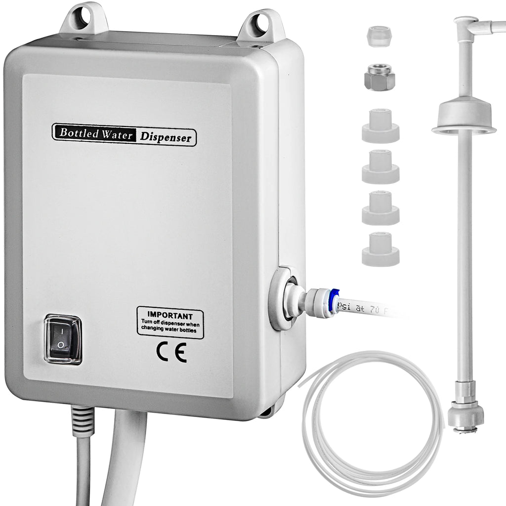 SucceBuy Flaschenwasser-Dosierpumpe mit PE-Schlauch 3,8 L/Min 2,8 bar für Kaffee-/Teemaschine Wasserspender Kühlschrank Eisbereiter