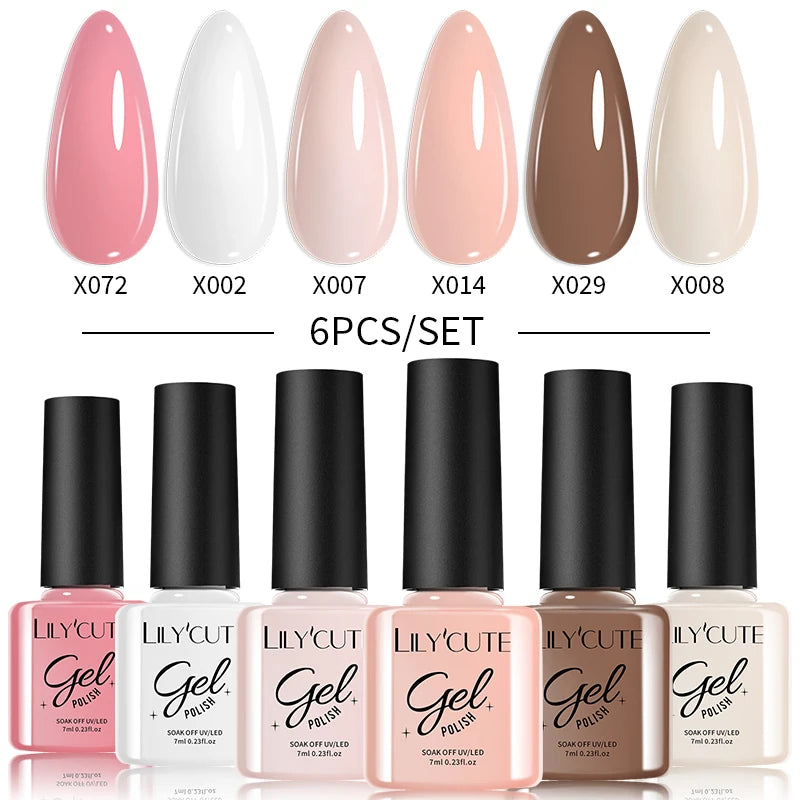 LILYCUTE Nagelgel-Politur-Set, Rosa Grün, Frühling, DIY-Nagelkunst-Design, lang anhaltend, Soak Off UV Gel, Maniküre, Malgel, Vernis-Kit