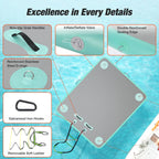 Aufblasbare Schwimminsel Luftmatratze Leiter+Seil+Pumpe Wassersportausrüstung Schwimmende Matte Dock Plattform für See/Insel/Schwimmbad
