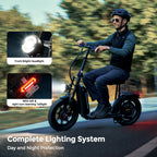 iScooter F7 48V 1000W E-Scooter 45km/h 72km Range App Control 16" All-Terrain Tires Foldable Rear Basket Perfect Grocery Helper