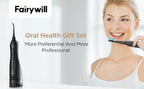 Fairywill Water Dental Flosser Zähne Tragbarer kabelloser USB Munddusche Reiniger IPX7 Wasserdichtes Elektrische Zahnbürsten Set Zuhause