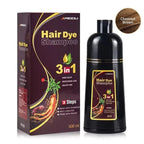 30ml/500ml 3-in-1 Schnell-Haarfärbeshampoo Naturschwarz Kräuter-Haarfarbe Feuchtigkeitsspendend Milde Haarfärbe-Pflegespülung Haarpflegeprodukte