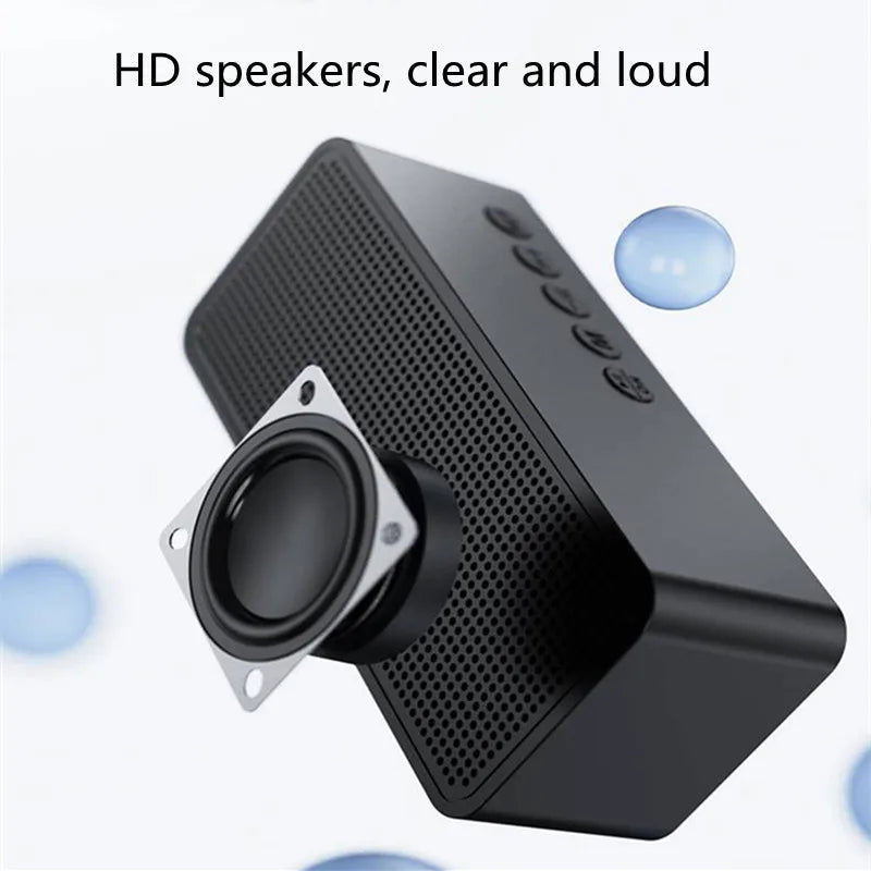 Radiowecker FM Bluetooth Lautsprecher Tragbarer Subwoofer Caixa De Som Sound Box Musik Drahtlose Mini Tieftöner Bocina Lampensäule
