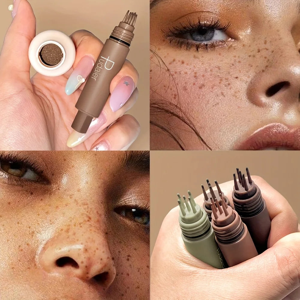 Natürliches Nude-Make-up, falsche Sommersprossen, wasserfest, langanhaltend, leichte Deckkraft, Sommersprossenstift für Frauen