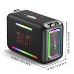 zealot-S95 Tragbarer Bluetooth-Lautsprecher Wasserdicht 120W Hohe Leistung RGB Buntes Licht Kabelloser Subwoofer 360 Stereo Surround TWS