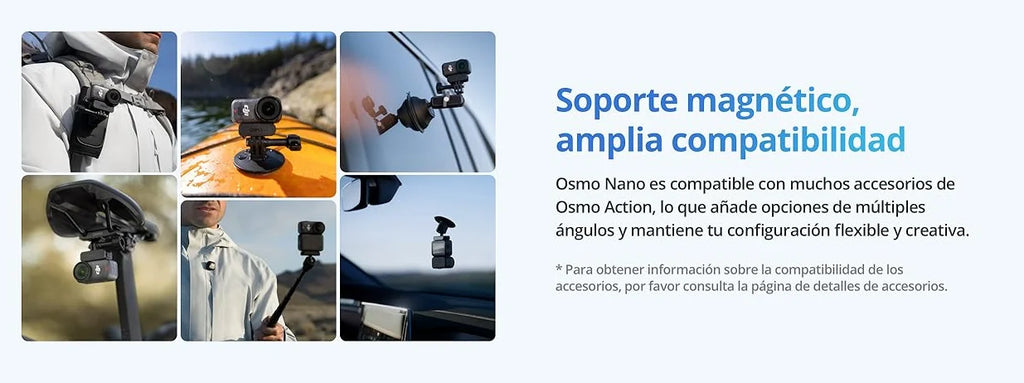 DJI OSMO NANO Leichte Sport-Action-Videokameras 1/1,3″-Sensor 143° Weitwinkel Tragbare Kamera für Radfahren, Laufen, Vlogging