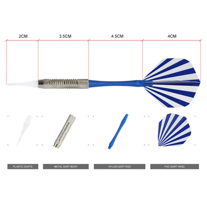 Professionelle elektronische Dartscheibe mit LCD-Anzeige, 6 Darts inklusive, für Zuhause, Bar und Party