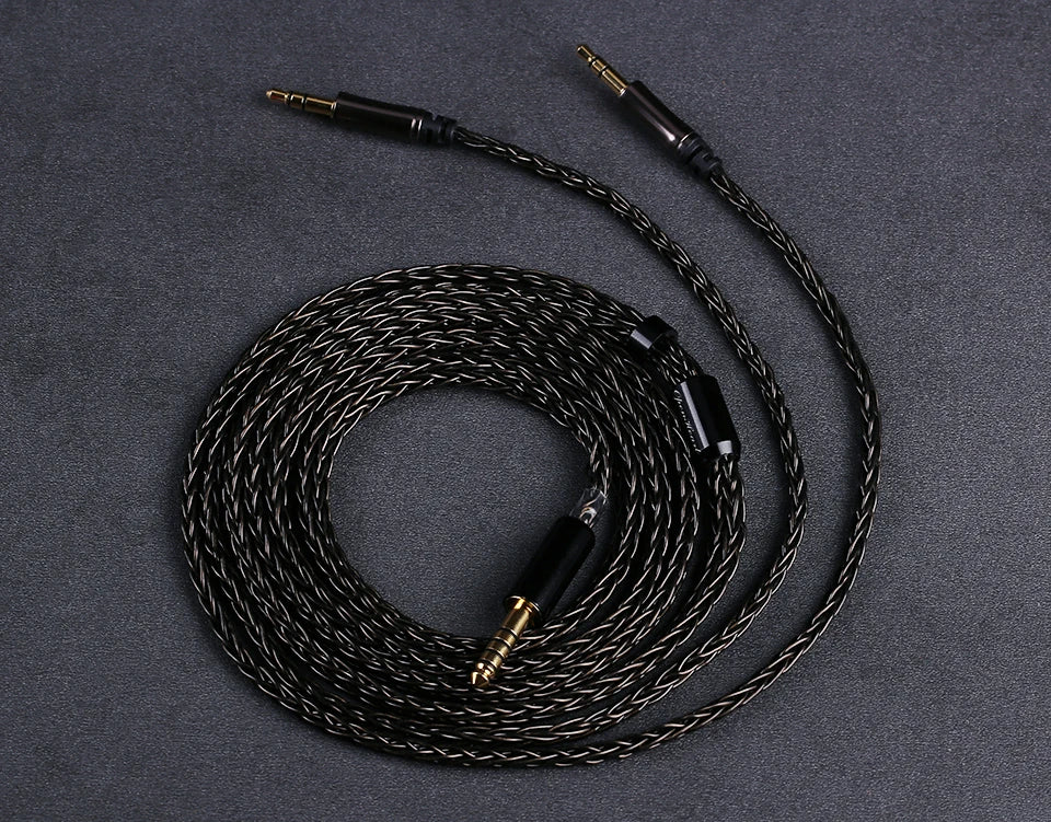 OPENHEART 16-adriges Kopfhörerkabel 1 zu 2 Klinken dual 3.5/2.5/4.4mm/XLR symmetrisches Kabel für HIFIMAN DENON Ersatzkabel 2m 3m