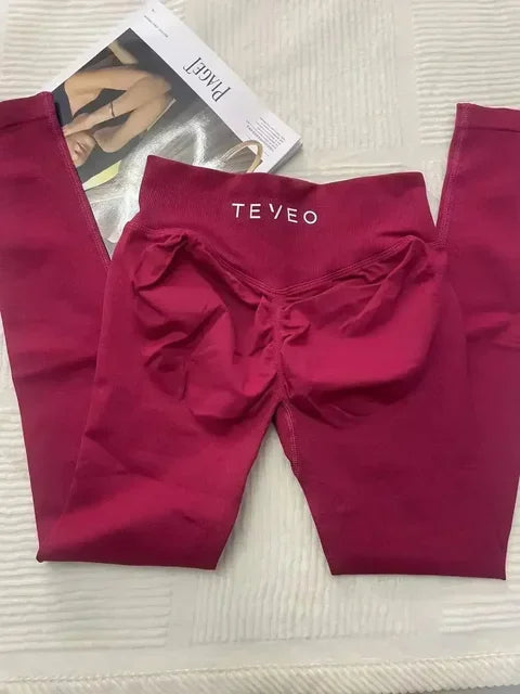TEVEO – Atmungsaktive Fitness-Leggings für Damen, hochwertige Yoga-Hosen, hochelastische Radlerhosen