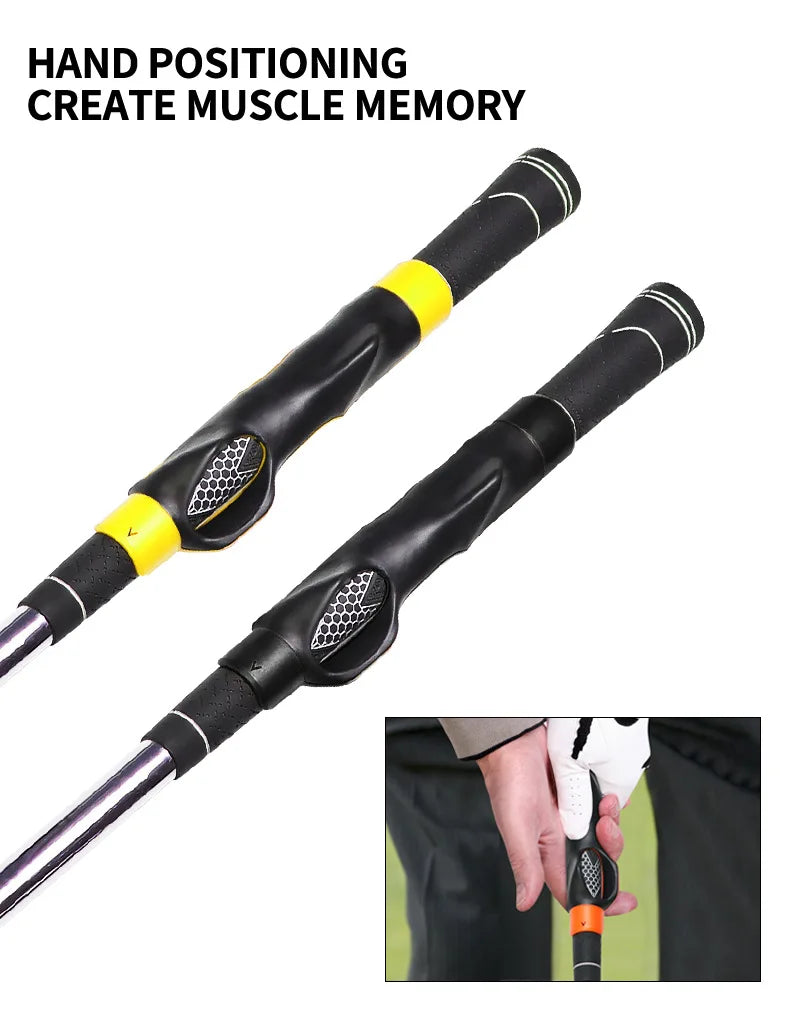 Golfgriff-Trainer, Golftrainingshilfe zur Verbesserung der Griffstärke, Golfgriff-Set für Golfschläger zur Unterstützung des Trainings der korrekten Handposition