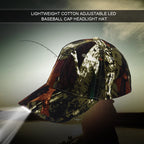 Unisex Led Baseball Cap With Led Light Adjustable Baseball Hat Headlight Flashlight For Hunting Fishing Camping Hiking Joggings