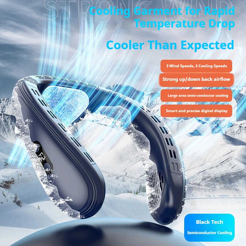 Neuer Nacken-Klimaanlage Tragbarer Nackenventilator Wiederaufladbarer Halbleiter-Kühlventilator Bladeless Ventilator Outdoor Persönlicher Ventilator Tragbarer Kühler Hauptbild