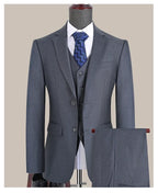 S-7XL Anzug Neu (Sakko + Weste + Hose) Koreanische Version der Slim-Fit-Arbeitskleidung Mode Business Herren Freizeit Hochzeits Gentleman-Anzug