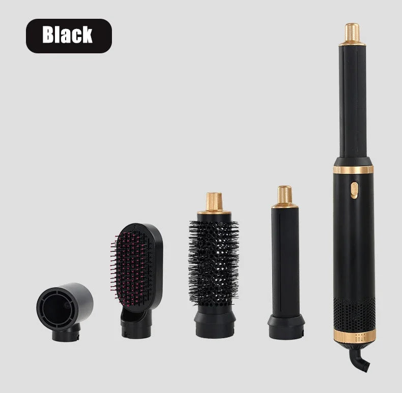 5-in-1 Warmluftbürste Heißluftkamm-Set Professioneller Lockenstab Haarglätter Styling-Tool für professionelle Haartrockner