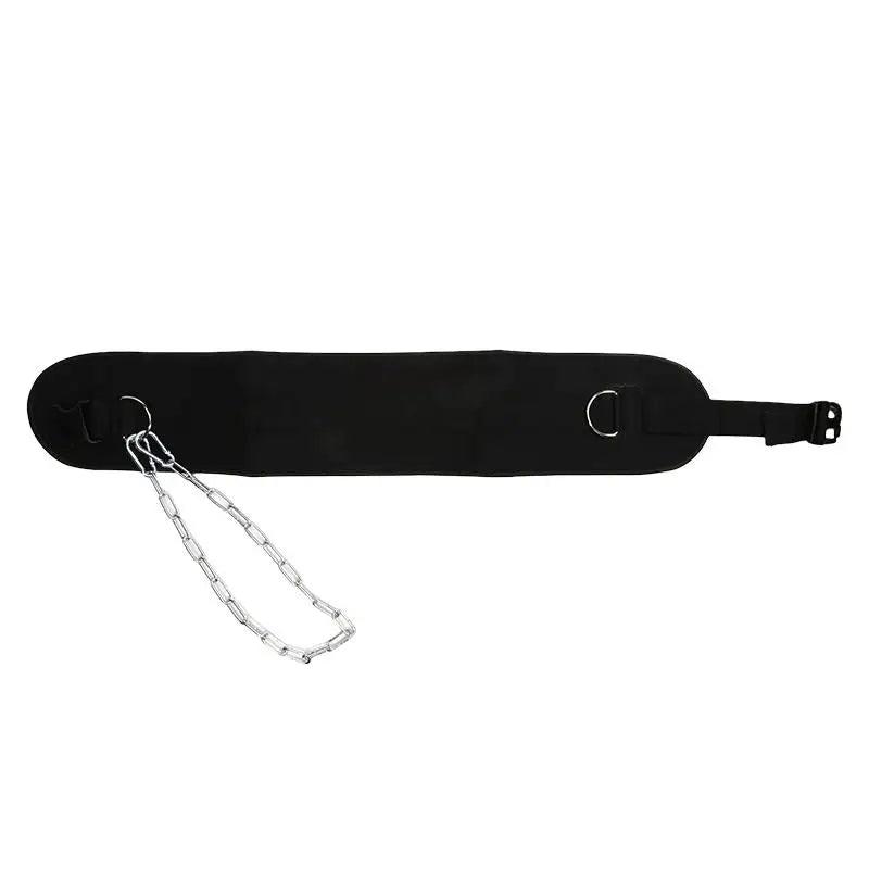 Thicken Weight Lifting Belt With Chain Dipping For Pull Up Carrying Fitness Back Muscle Strength Training