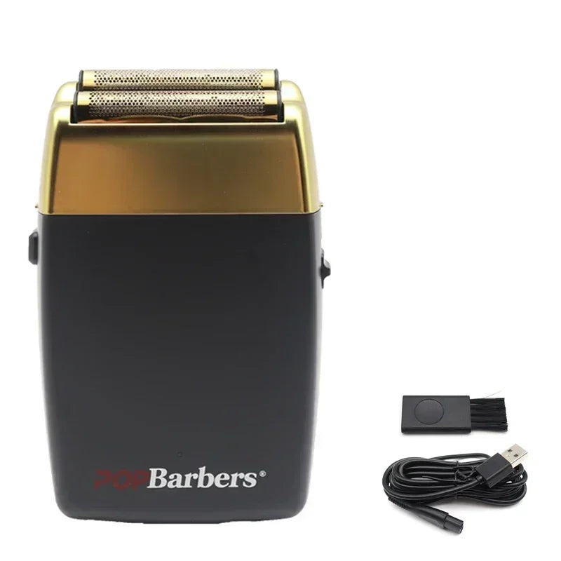 11000 U/min POP Barbers P620 Professioneller elektrischer Herren-Barttrimmer Doppelfolienrasierer Elektrorasierer USB-Haarschneidemaschine