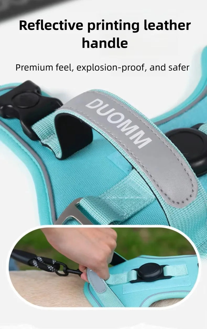 Anti Pull Dog Harness for Large Medium Dogs Reflective Escape Proof Tracker Chest Strap Breathable Adjustable Pet Supplies