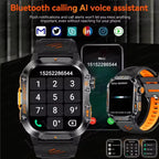 2025Neue GPS Smartwatch für Xiaomi IOS Militärkompass Taschenlampe Smartwatch Herren 10ATM Wasserdicht 100+Sportmodi BT Anruf Uhr