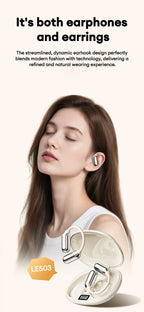 Lenovo LE503 OWS Kabellose Ohrhörer Bluetooth V6.0 Open-Ear Kopfhörer ENC Geräuschunterdrückung Earbuds Wasserdicht Lange Akkulaufzeit