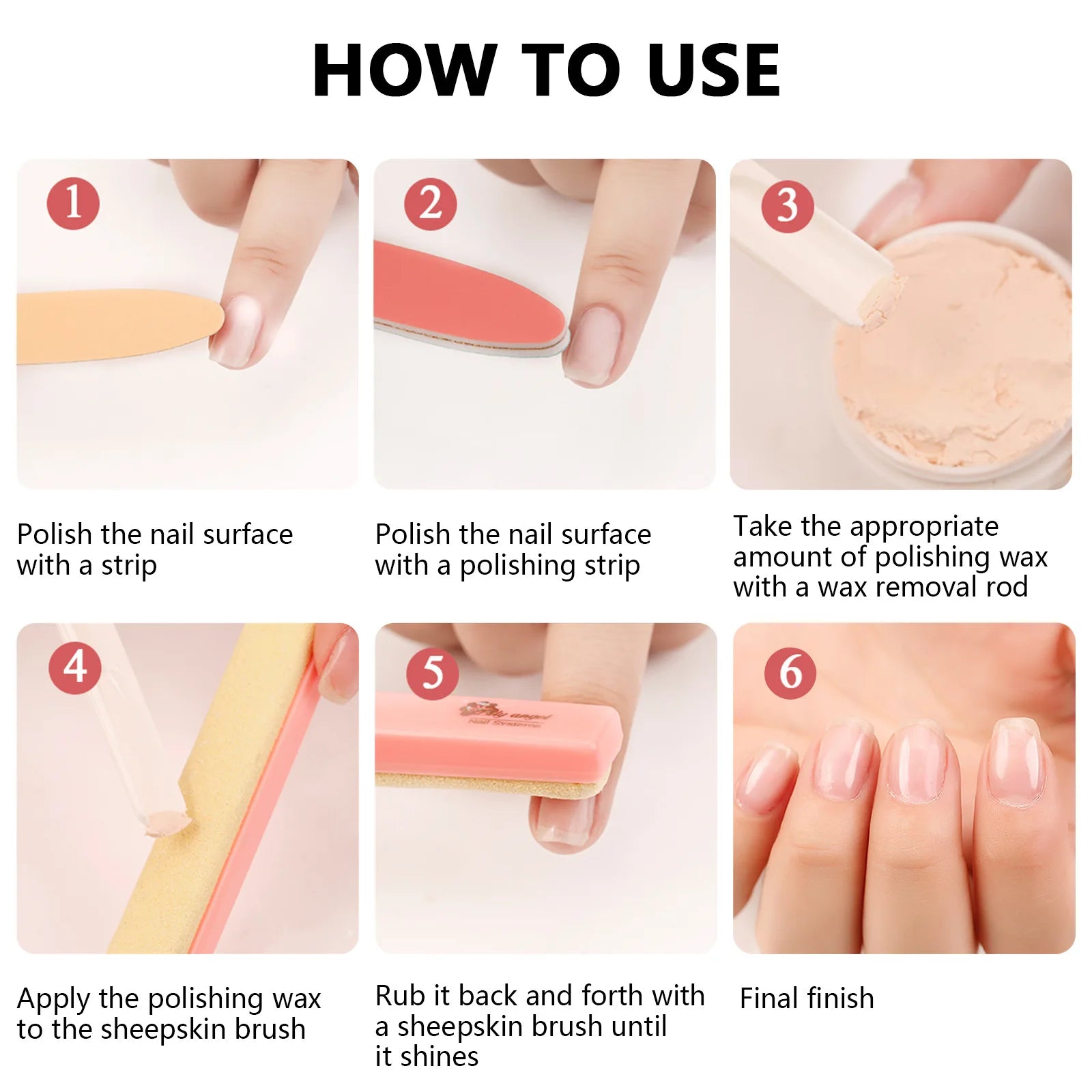 Make-up-Set Nagelpufferblock Feilen Maniküre Puffer für Nagelpflege Werkzeuge Hochwertige Nagelpflege Puffercreme Maniküre-Set