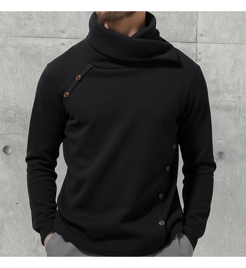 2026 Neuer Herren-Rollkragenpullover in Weiß, britischer schwarzer Pullover, asiatische Größen M-4XL. Graue Pullover