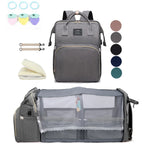 Wickeltasche Leichtgewicht Tragbares Klappbett Großraum-Reise-Maternity-Taschen Baby-Rucksack Weibliche Mama-Ausgehtasche