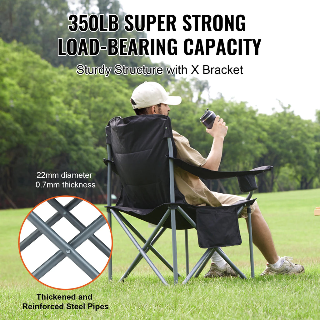 SucceBuy Outdoor-Campingstuhl 350lbs hohe Belastung Ultraleichter Klappstuhl Tragbarer Strandwanderpicknick-Reisesitz Angelwerkzeug